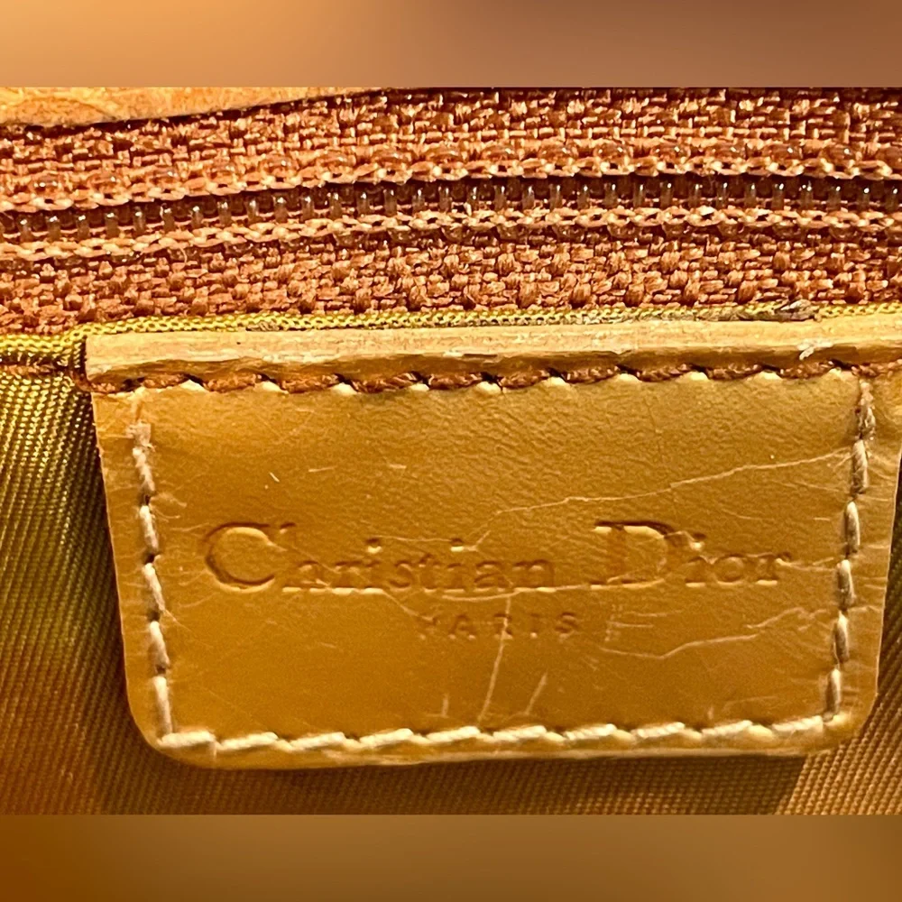 Christian Dior John Galliano Vintage 2001 Belt Bag, gold/orangey tan, GUC - Picture 15 of 16